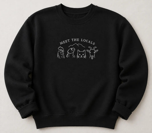 Meet the Locals Embroidered Crewneck | Embellished by Keke and Coco